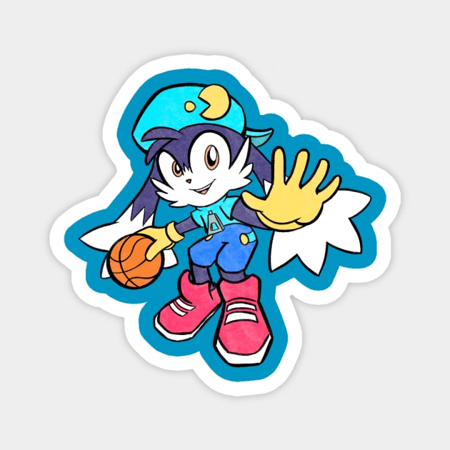 Retro Ballin' Klonoa Magnet by RampantLeaf