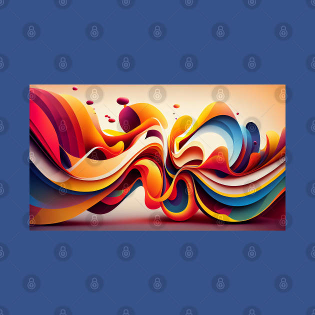 Vibrant 3D Abstract: Dynamic Visual Exploration by CreationArt8