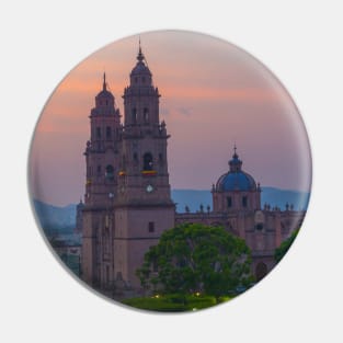 Mexico. Morelia. Cathedral at Sunrise. Pin
