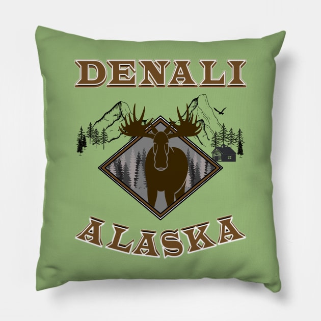 Denali, Alaska Pillow by Blended Designs