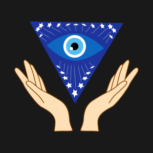 Eyes in Hand: Visionary T-shirt Design T-Shirt