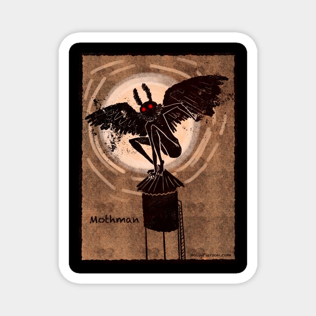 Mothman Magnet by Holly_Pierson_Art