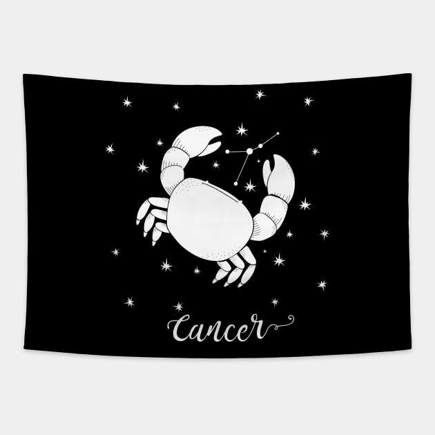 Cancer Zodiac Sign Ram Constellation Tapestry by letnothingstopyou