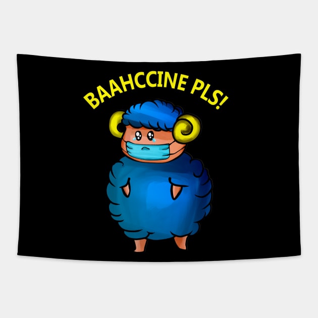 Sad Sheep Looking For Vaccine Tapestry by arteewiss