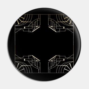 Golden glimmer art deco design II Pin