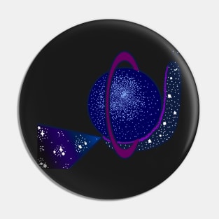 Galaxy Planet Snail Sticker Pin