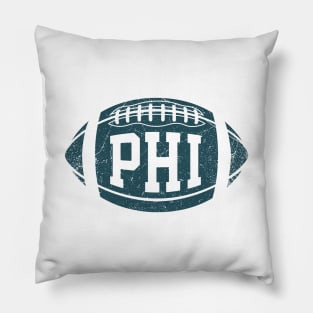 PHI Retro Football - White/Midnight Pillow