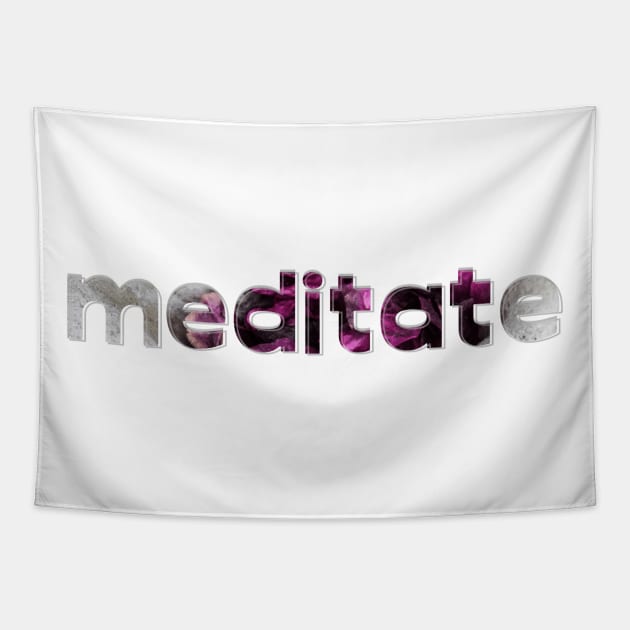 meditate Tapestry by afternoontees