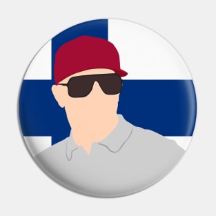 Kimi Raikkonen Face Art - Flag Edition Pin