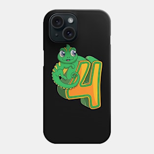 4th birthday lizard lover Phone Case