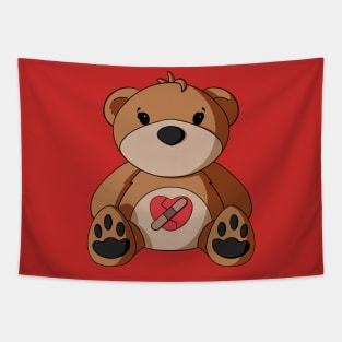 Broken Heart Bear Tapestry