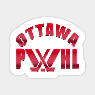 Gradient red ottawa PWHL Magnet