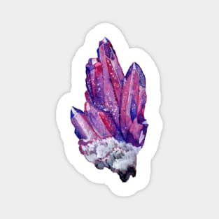 single watercolor crystal Magnet