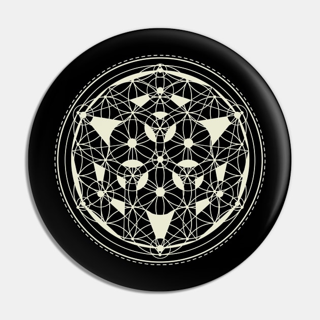 Flower of Life Mandala Sacred Geometry Pin by The Dream Team