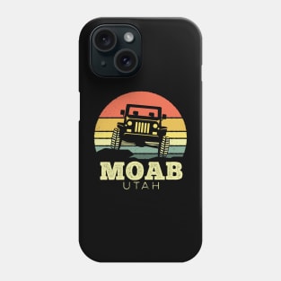 Moab Utah Jeep Vintage Sunset Phone Case