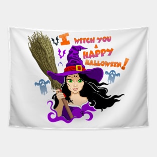 The Witch and Halloween Tapestry