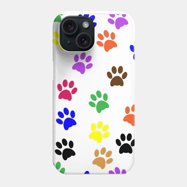Cats and dogs pawprints Phone Case by NASSER43DZ