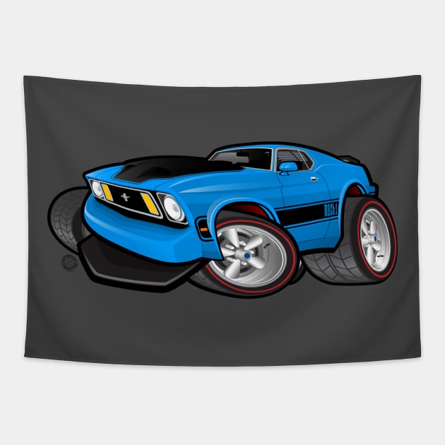 Mach 1 Blue Tapestry by Goin Ape Studios