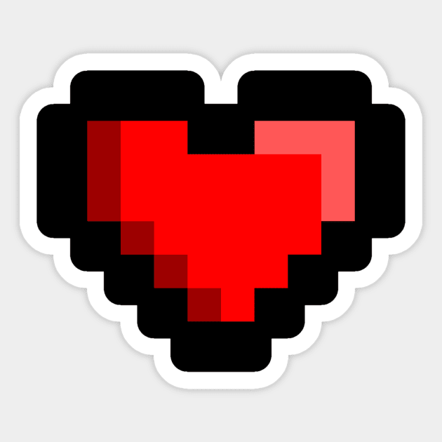 Pixel Heart - Heart - Sticker