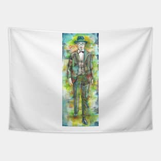 FERNANDO PESSOA - watercolor portrait .2 Tapestry