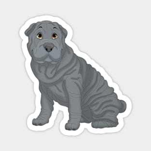 Blue Shar-Pei Dog Magnet