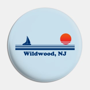 Wildwood, NJ - Sailboat Sunrise Pin