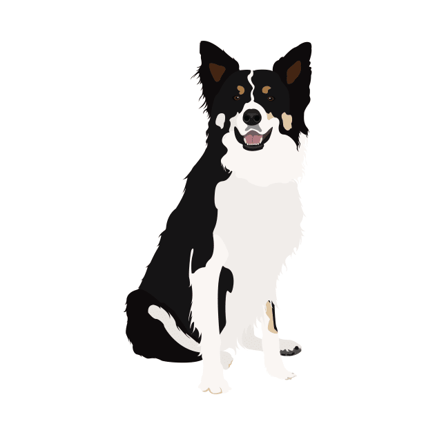 Border Collie Dog Sitting by simonescha