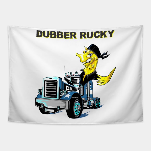 dubber rucky trucker gift Tapestry by SidneyTees