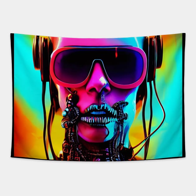 CYBERPUNK DJ Cyberpunk Tapestry TeePublic
