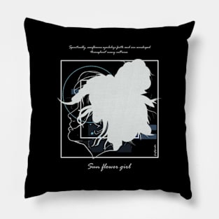 Sun Flower girl version 6 Pillow