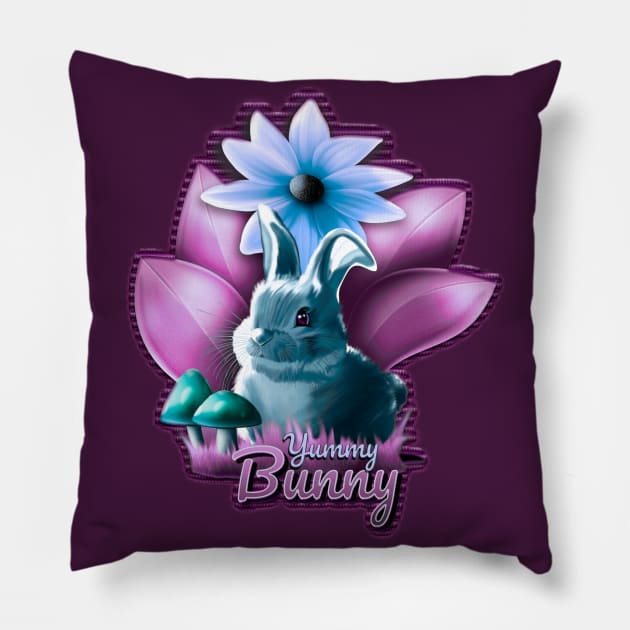 Yummy Bunny Pillow by hardtbonez