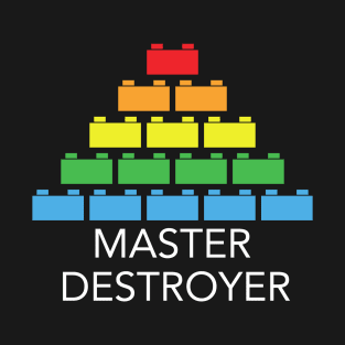 Master Destroyer Lego Brick Black T-Shirt