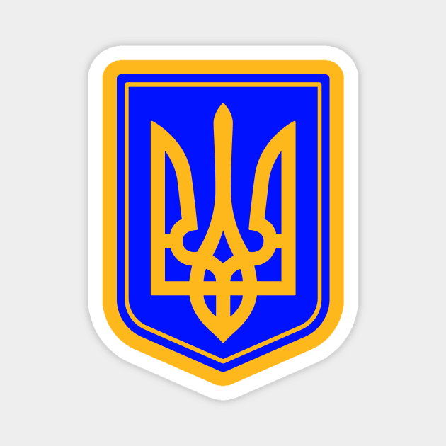 Ukraine trident on shield Magnet by AlexanderZam