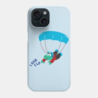 Vector illustration of a cute skydiver. Phone Case