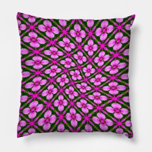 Bright Pink Flower Pattern Pillow