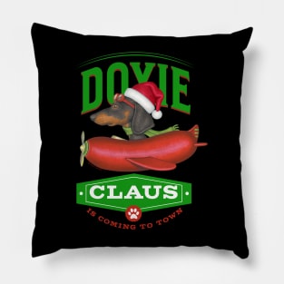 Doxie Claus Dachshund Pillow