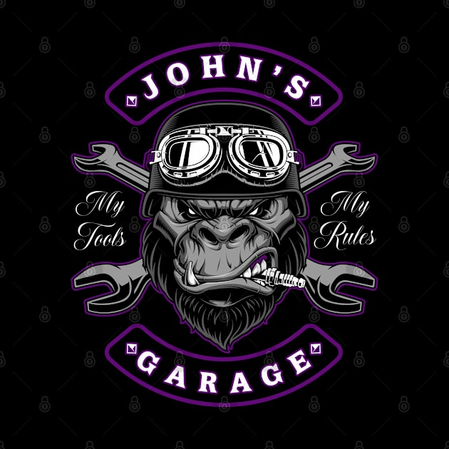 John's Garage Personalized Men's Gift by grendelfly73