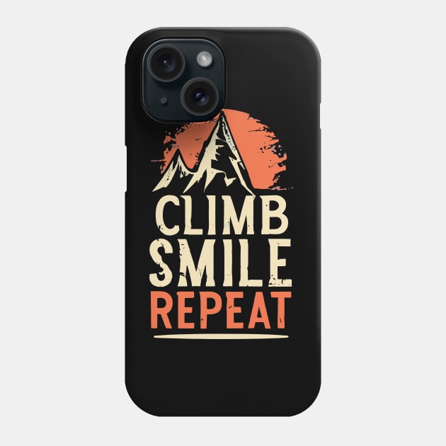 Free Climbing Boulderer Mountain Rock Bouldering Climber Gym Retro Phone Case by AimArtStudio