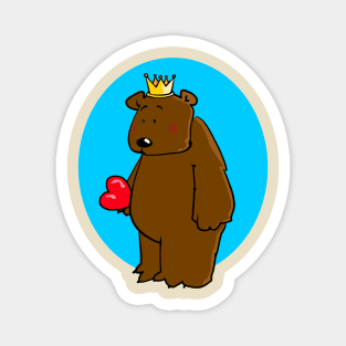 Bear King in Love Magnet