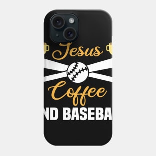 Jesus Coffe and Baseball Phone Case