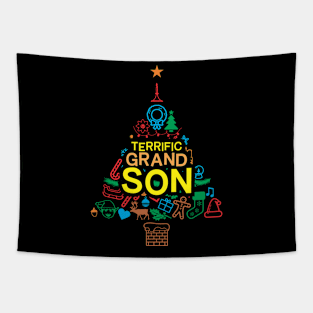 Terrific Grandson - Xmas Tree 2 - Christmas Tapestry