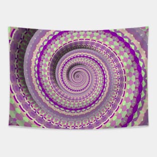 Colorful Trippy Spiral Mandala Tapestry