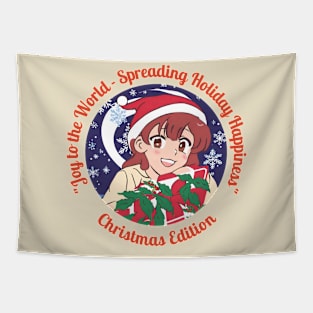 "Joy to the World - Spreading Holiday Happiness" Tapestry