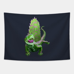 Green Dimetrodon Tapestry