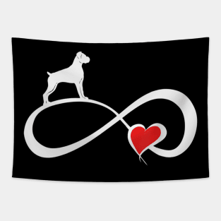 Boxer Love Infinity Symbol Tapestry