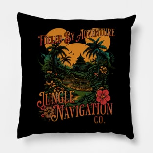 Jungle Navigation Company Fueled by Adventure Pillow