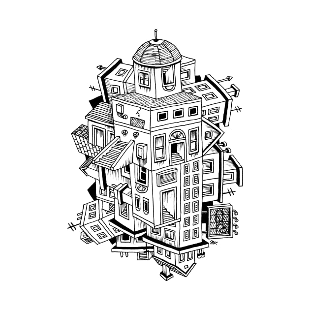 Illusion-buildings by awcomix
