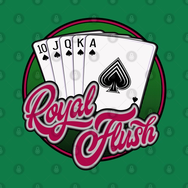 Royal Flush Poker Hand by Phil Tessier