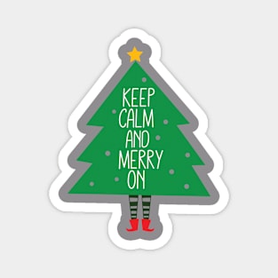 Keep Calm and Merry On Magnet