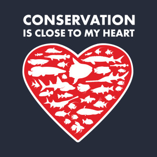 Fish Conservation Heart T-Shirt